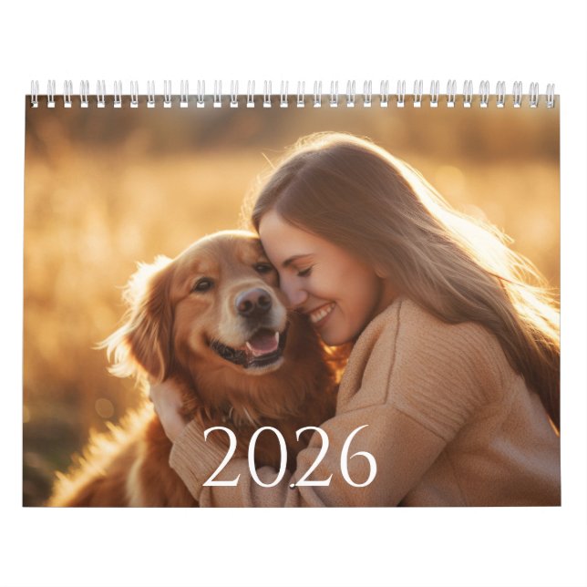 Calendário Family and Pets 12 Month Script Calendar (Capa)