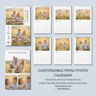 Calendário Family Memories 2026 Photo Calendar | Cherish Ever