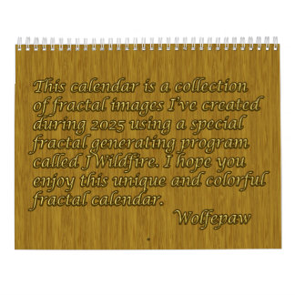 Calendário Fantabulous Fractals Calendar