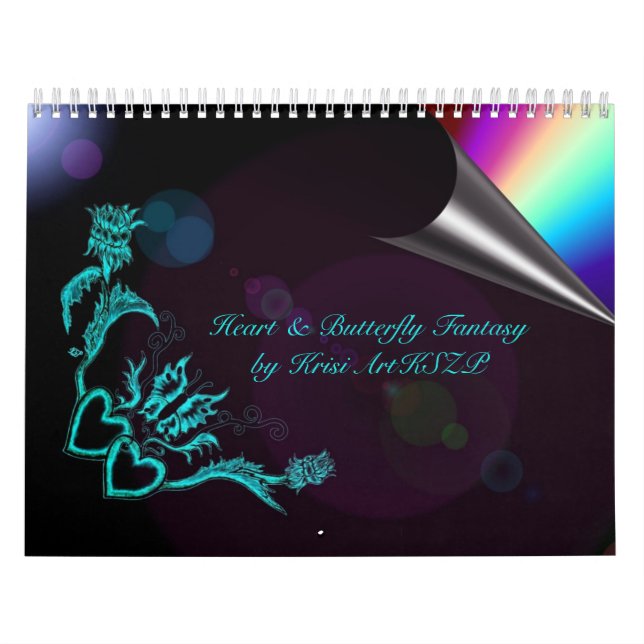 Calendário Fantasia do Coração e Borboleta (Capa)