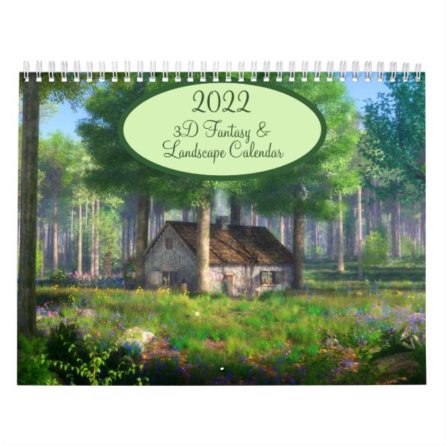 Calendário Fantasia e Paisagem 3D SilverWebForge 2022 (Capa)