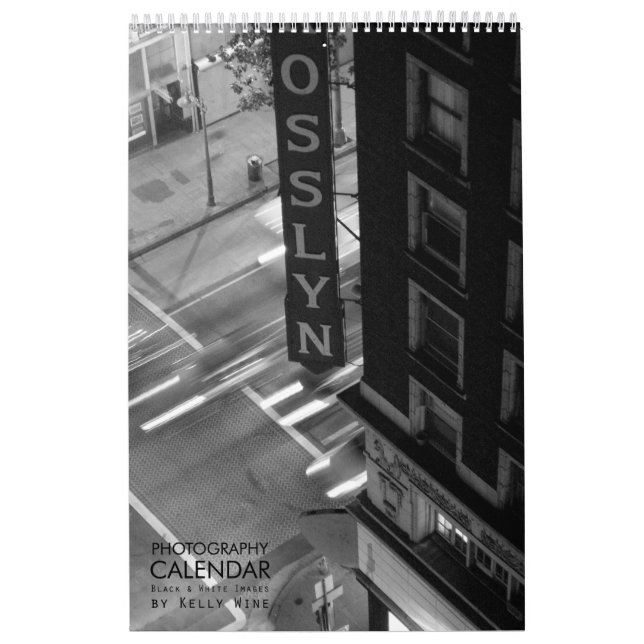 Calendário fantástico da fotografia de B&W - vinho (Capa)