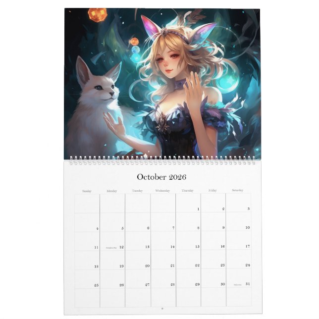 Calendário Fantasy Anime Worlds 2024 Calendar (Out 2026)