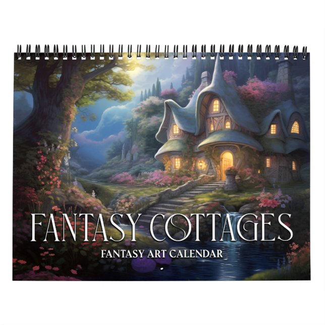 Calendário Fantasy Cottages 2026 (Capa)