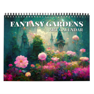 Calendário Fantasy Gardens Fantasy Art Calendar 2025