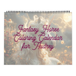 Calendário Fantasy Horse Coloring Calendar