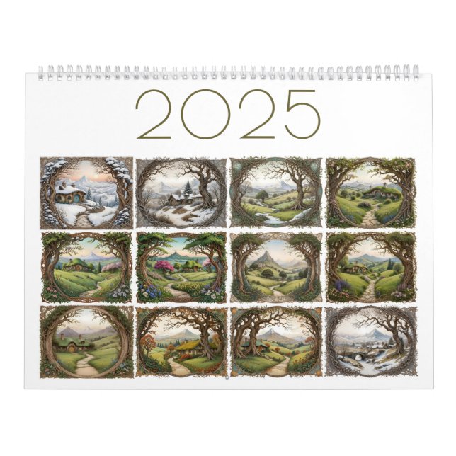 Calendário Fantasy Landscape 2025 Calendar (Capa)
