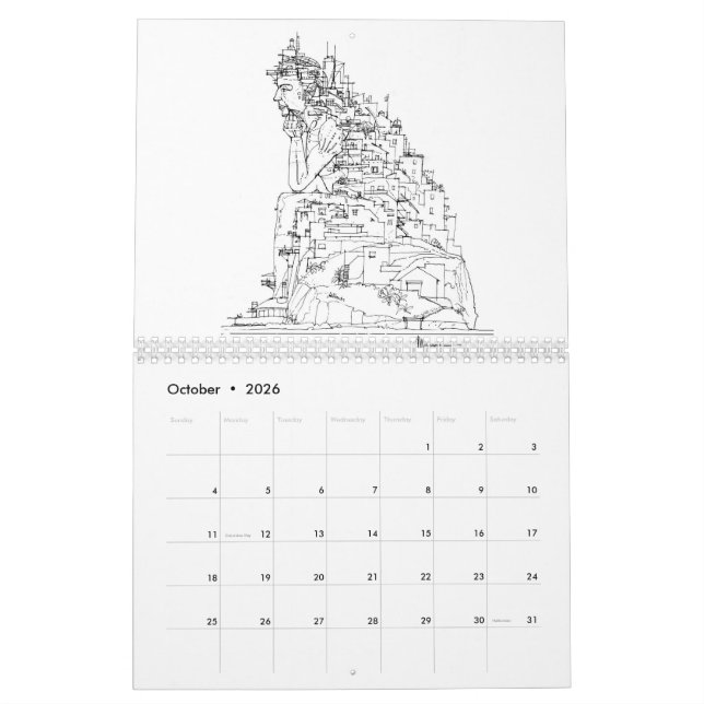 Calendário Fantasy Landscapes (Out 2026)