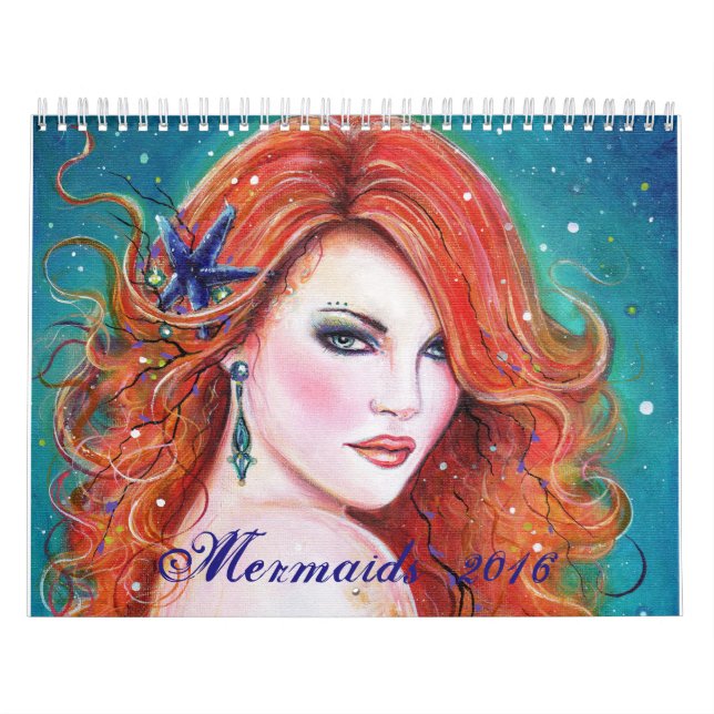 Calendário Fantasy mermaid calender 2016 por Renee Lavoie (Capa)