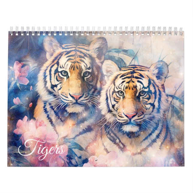 Calendário Fantasy Tigers in Abstract Style (Capa)