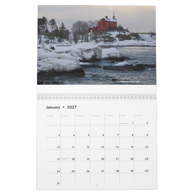 Calendário Faróis dos grandes lagos (Jan 2027)