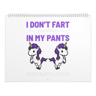 Calendário Farting Unicorn Dont Fart Pony Magical Horse Poop