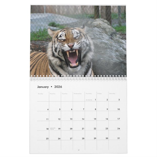 Calendário Feche levanta das caras 2014 do animal selvagem (Jan 2026)