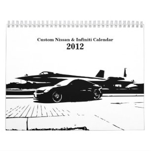 Calendário feito sob encomenda 2012 do carro de