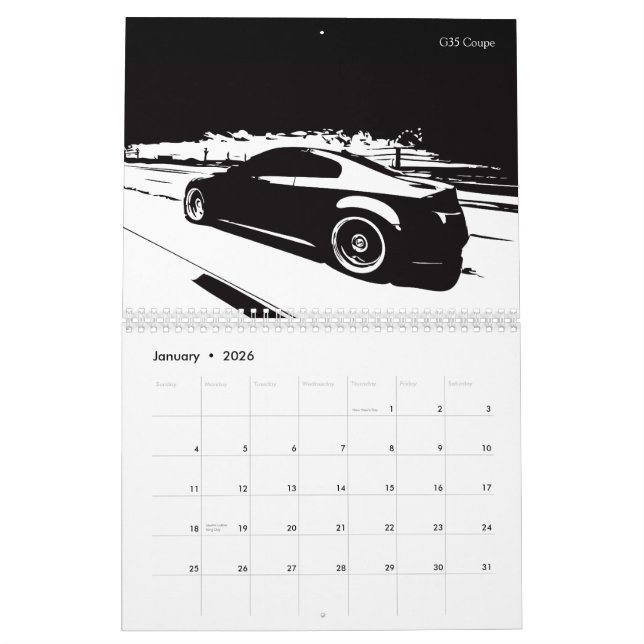 Calendário feito sob encomenda 2012 do carro de (Jan 2026)