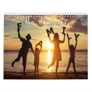 Calendário feito sob encomenda da família