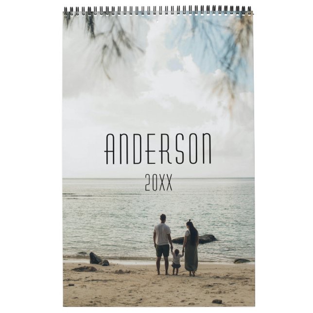 Calendário Felicidade familiar fofa personalizada (Capa)