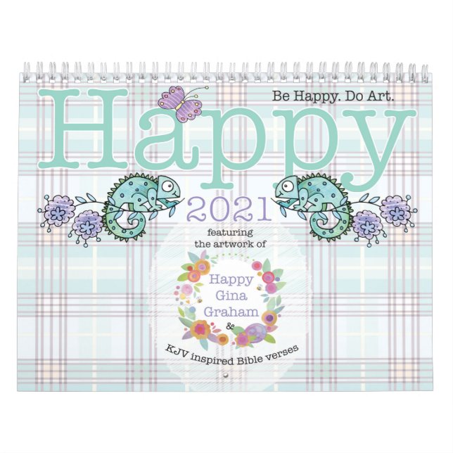 Calendário  Feliz 2021! Seja feliz. Do Art. (Capa)