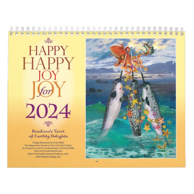 Calendário Feliz Joy 2024 Tarot Calendar (Capa)
