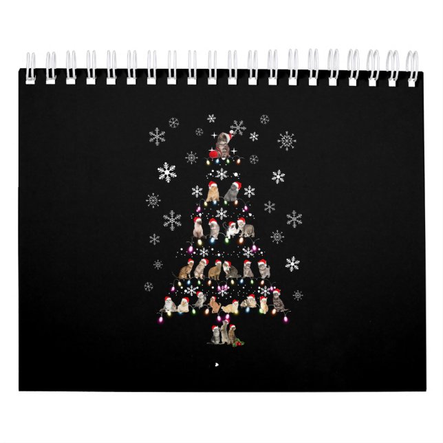 Calendário Feliz Natal | Árvore de Natal de Gato Gato (Capa)