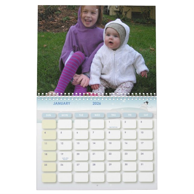 Calendário Feliz Natal & um feliz ano novo! (Jan 2026)