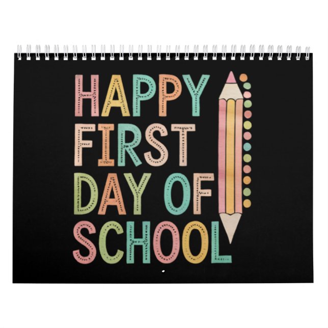 Calendário Feliz Primeiro Dia de Volta às Aulas (Capa)