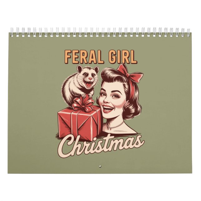 Calendário Feral Girl Christmas Ogambm Xmas Trashy Retro (Capa)