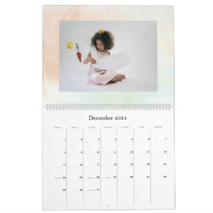 Calendário Feriado de Poinsettia de Natal Moderno e Merriest