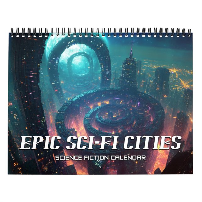 Calendário Ficção Científica 2026 Epic Cities (Capa)