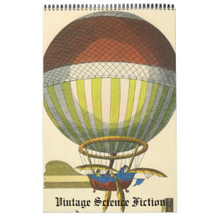 Calendário Ficção científica da ilustração do vintage