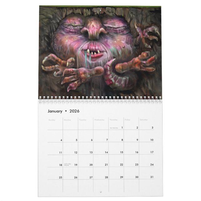 Calendário Ficção científica/fantasia (Jan 2026)