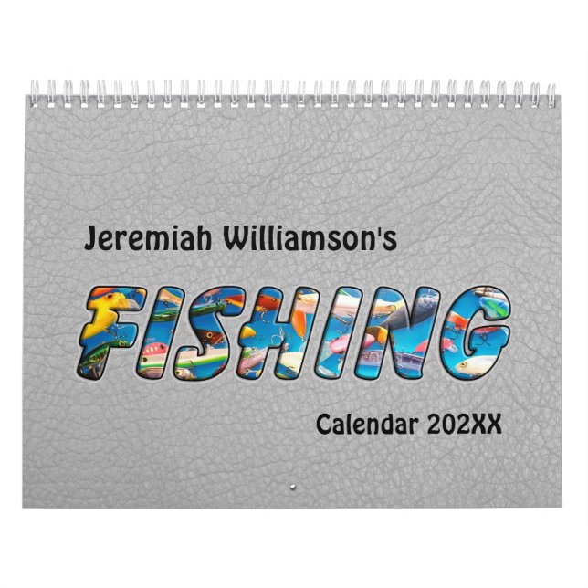 Calendário Fishing Images and Text on each page (Capa)