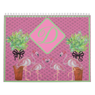 Calendário Flamingo Flamingos Terra Cotta, Rosa