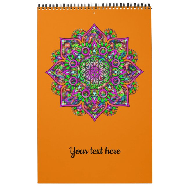 Calendário Flor Da Vida - Índia Mandala 1 (Capa)