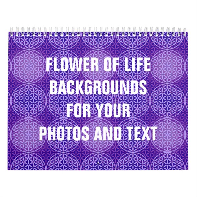 Calendário Flor da vida - padrão do selo - roxo (Capa)