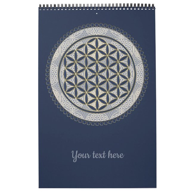 Calendário FLOR DA VIDA - Símbolo Geometrie Sagrado Art 1 (Capa)