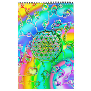 Calendário Flor De Vida - Maneiras Coloridas 1