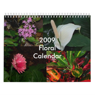 Calendário floral 2009 - personalizado