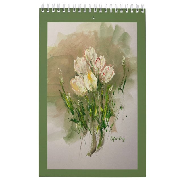 Calendário Floral 2025 Daises Rosa (Verso)