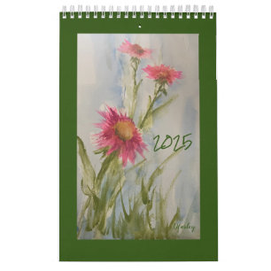 Calendário Floral 2025 Daises Rosa