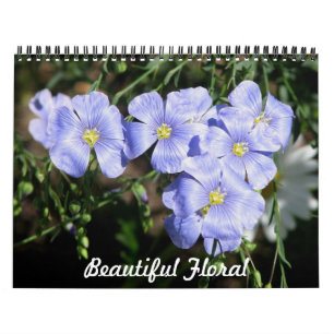Calendário Floral Bonito