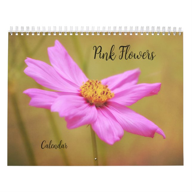 Calendário Floral das Flores Rosa (Capa)