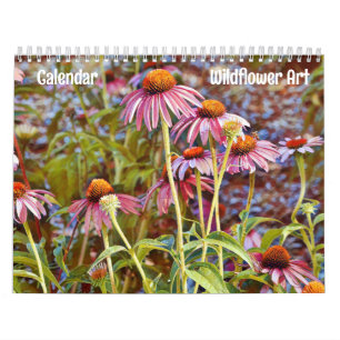 Calendário Floral de Arte de Flor Selvagem