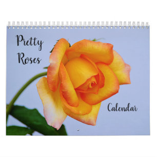 Calendário Floral de Rosas bonito
