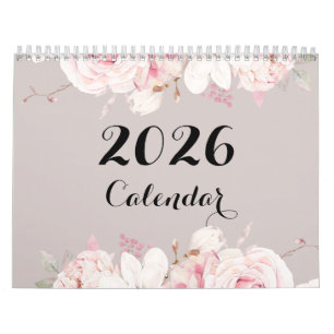 Calendário Floral Elegante 2026