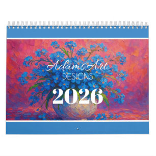 Calendário Floral Impressionista Vibrante