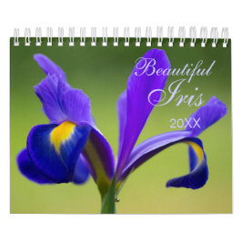 Calendário Floral Iris Personalizado | Ano Editáve
