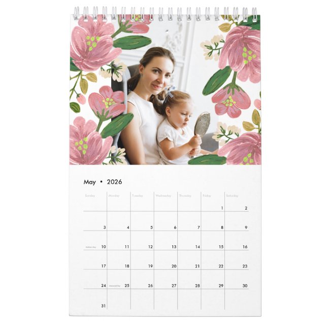 Calendário Floral Personalizado (Maio 2026)
