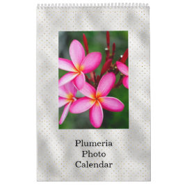 Calendário Floral Plumeria Tropical Flowers Foto