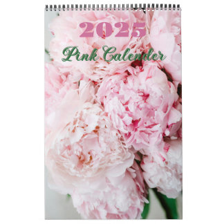 Calendário Floral Rosa 2025